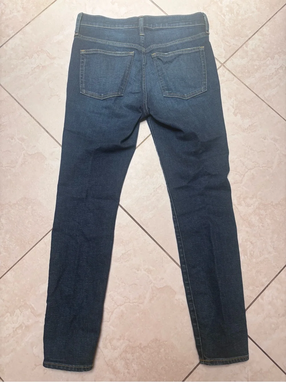 J. Crew Toothpick Jeans in Dark Blue Denim